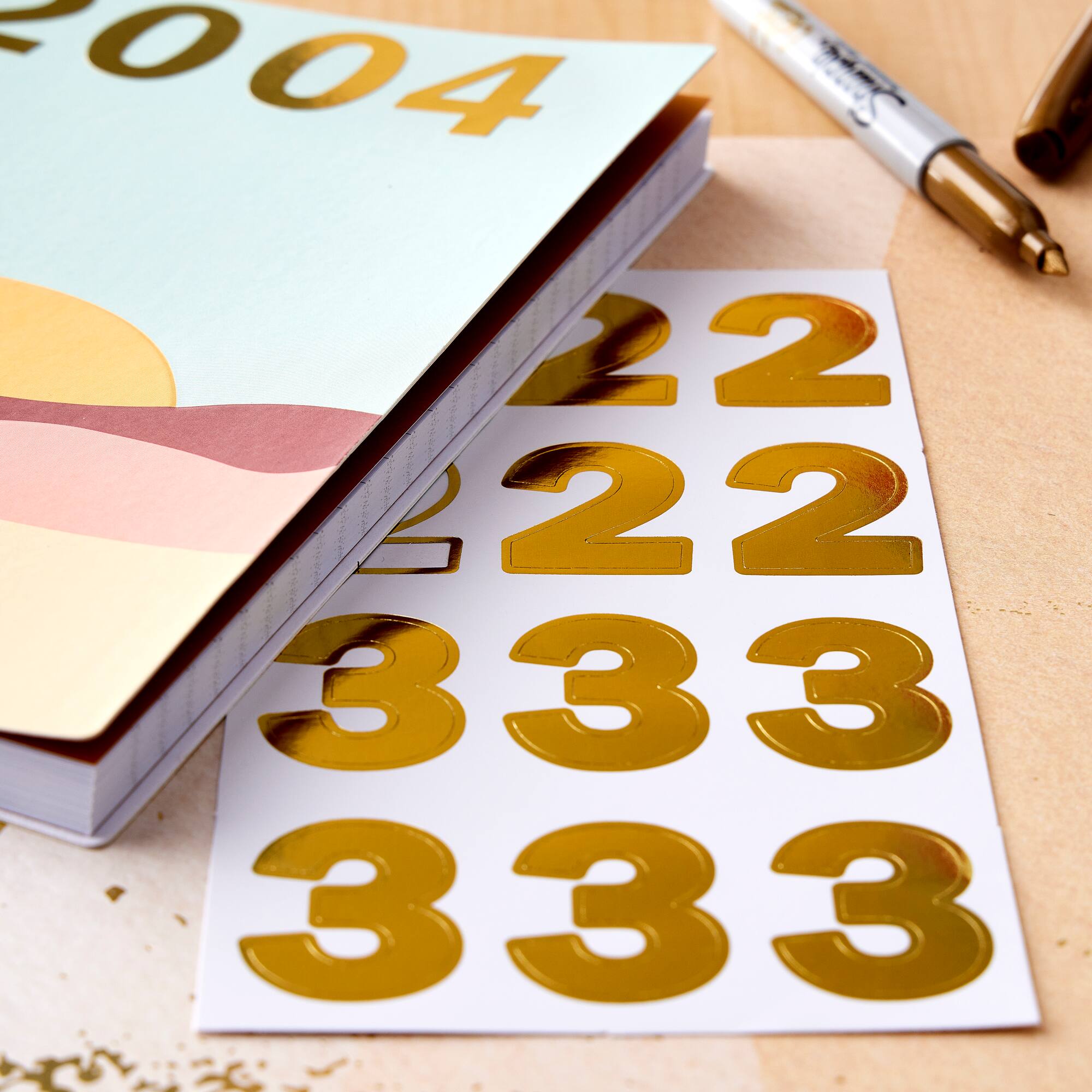 Gold Foil Number Stickers by Recollections™
